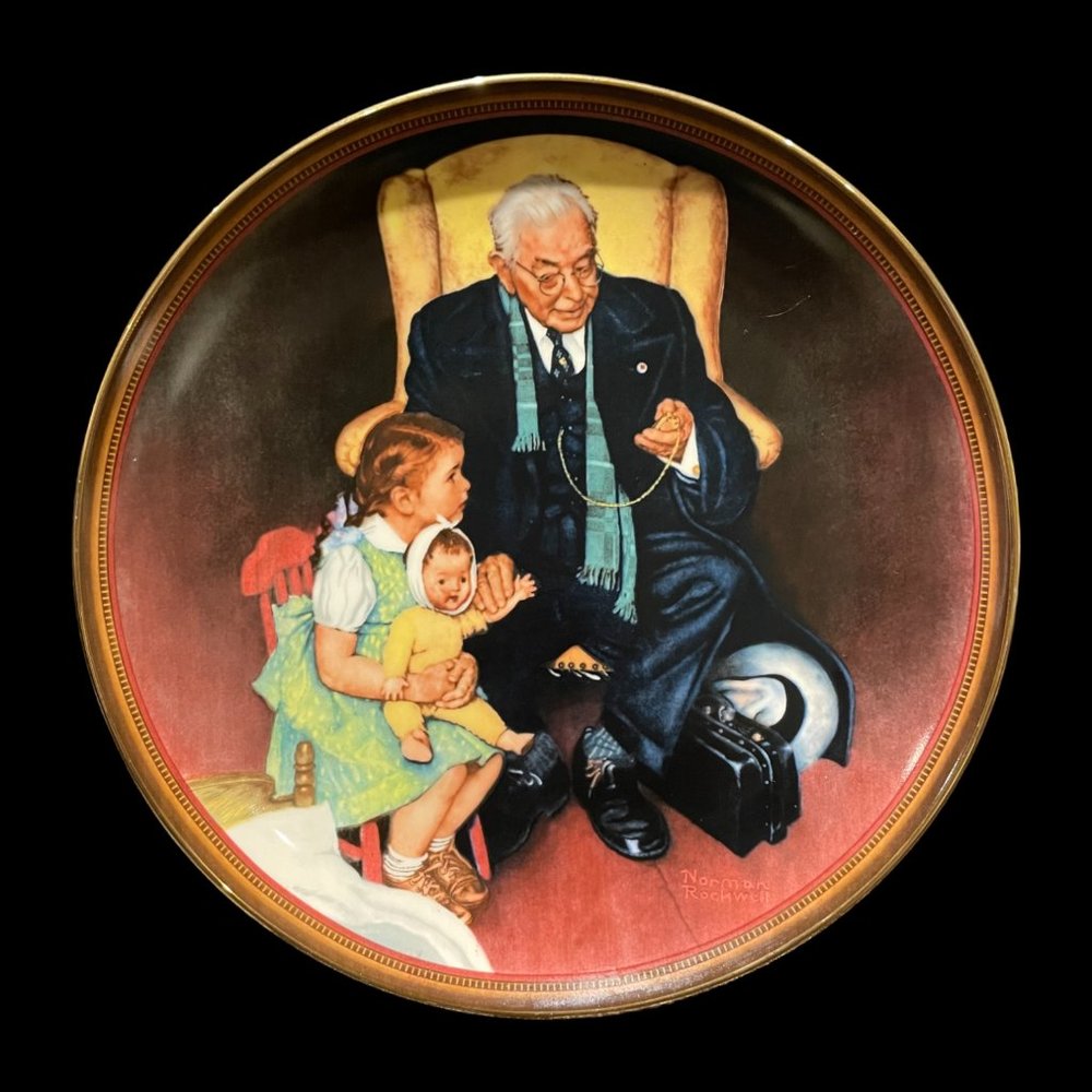 Vintage Knowles Collector Plate "Tender Loving Care" by Norman Rockwell